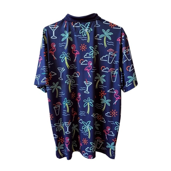 CHUBBIES NEON LIGHT SS PERFORMANCE POLO SHIRT MEN L UPF50 LIGHTWEIGHT NOVELTY - Picture 6 of 12